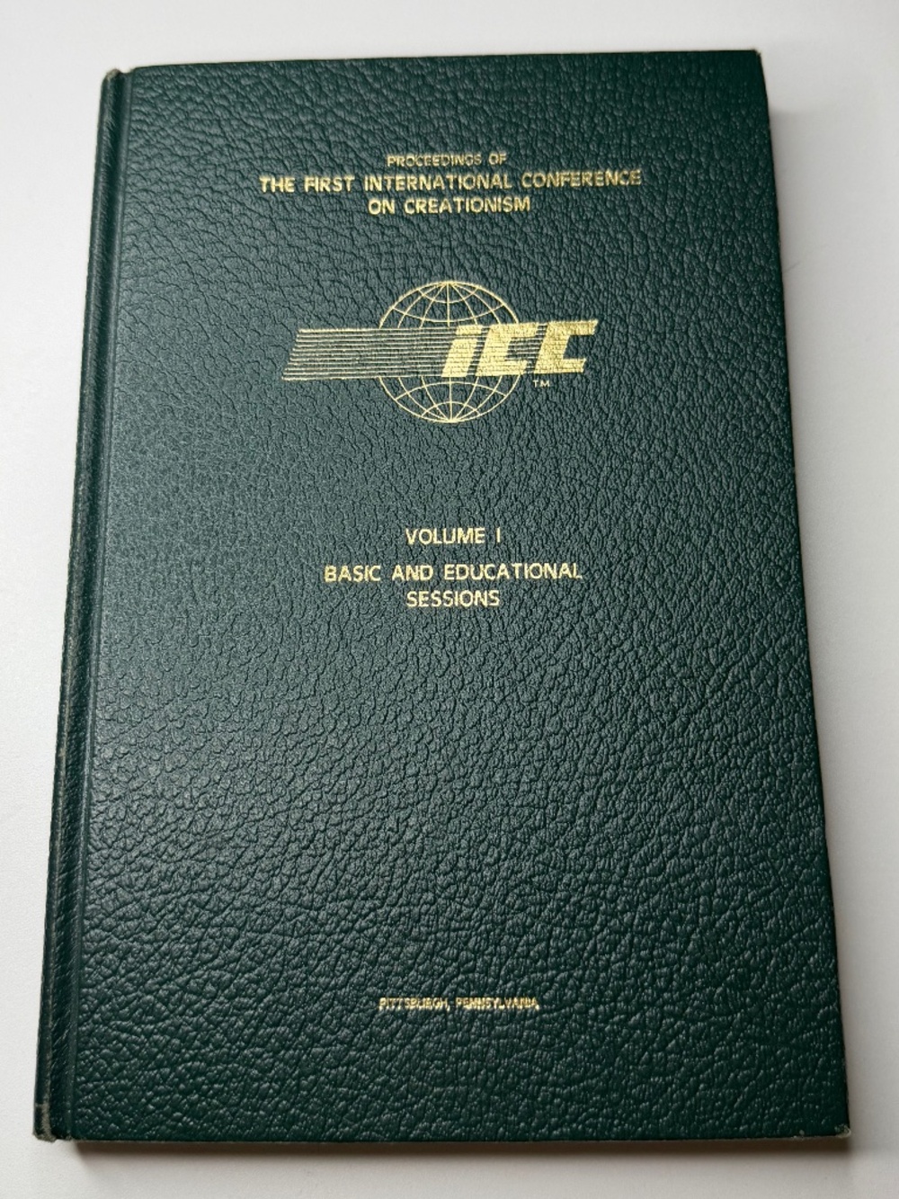 RARE c.1986 Proceedings First International Conference Creationism  ICC Vol 1